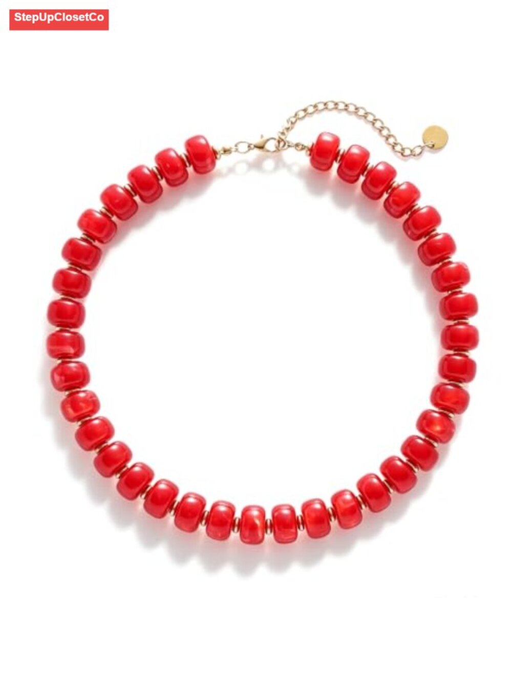 Chunky Beaded Choker Necklace for Women Acrylic Statement Jewelry Boho Summer